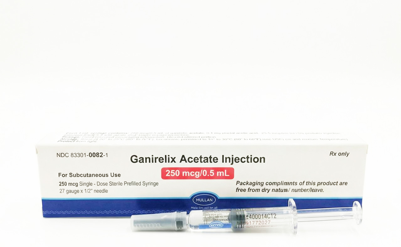 Ganirelix Acetate Injection carton and prefilled syringe